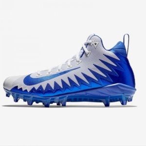 Nike Blue Alpha Menace Pro Mid Football Cleats